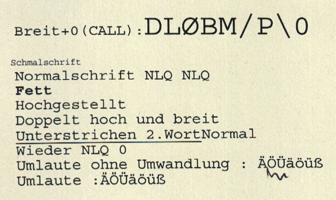 Schriftarten EPSON LQ Nr.2