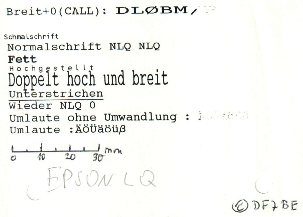 Schriftarten EPSON LQ